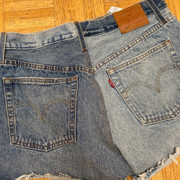 Levi's - Premium 501 Two Tone Indigo Wash Women’s Jean Shorts - Picture 15 of 16